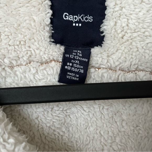 Gap kids Sherpa trim, tan Faux Suede jacket size US XL: 12-13 years - Picture 3 of 10